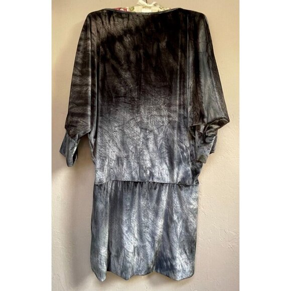 Petit Pois by Viviana G Velour Dolman Sleeve Tunic Dress Gray Stretch Casual - Picture 2 of 9